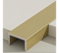 Coayuou Profile Carrelage Profile en U 100cm* 3 Pièces Baguette Alu Profilé De Finition Solution Pratique pour Protéger Les Bords De Carrelage dans Votre Cuisine Ou Salle De Bain(Bronze,60mm)