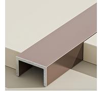 Coayuou Profile Carrelage Profile en U 100cm* 3 Pièces Baguette Alu Profilé De Finition Solution Pratique pour Protéger Les Bords De Carrelage dans Votre Cuisine Ou Salle De Bain(Rose Gold,60mm)