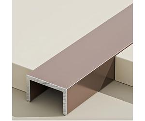 Coayuou Profile Carrelage Profile en U 100cm* 3 Pièces Baguette Alu Profilé De Finition Solution Pratique pour Protéger Les Bords De Carrelage dans Votre Cuisine Ou Salle De Bain(Rose Gold,60mm)