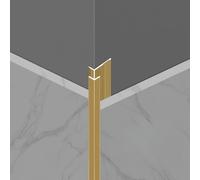 Coayuou Profilé D’Angle Extérieur en Aluminium pour Carrelage 4,5-18,5 Mm - Profilé De Finition Et Baguette De Protection Murale Anti-Choc, 100 Cm Lot De 3(Antique Gold,12.5mm)
