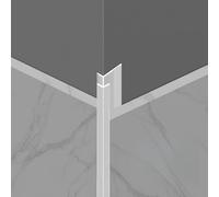 Coayuou Profilé D’Angle Extérieur en Aluminium pour Carrelage 4,5-18,5 Mm - Profilé De Finition Et Baguette De Protection Murale Anti-Choc, 100 Cm Lot De 3(Silver,18.5mm)