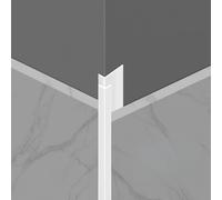 Coayuou Profilé D’Angle Extérieur en Aluminium pour Carrelage 4,5-18,5 Mm - Profilé De Finition Et Baguette De Protection Murale Anti-Choc, 100 Cm Lot De 3(White,18.5mm)