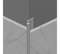 Coayuou Profilé D’Angle Extérieur en Aluminium pour Carrelage 4,5-18,5 Mm - Profilé De Finition Et Baguette De Protection Murale Anti-Choc, 100 Cm Lot De 3(Gentleman's Gray,4.5mm)