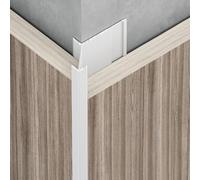 Coayuou Profilé d'angle en aluminium pour panneaux muraux, profilé de joint pour carrelage de 8,5 à 12,5 mm, 100 cm x 3 pièces, profilé d'encastrement en forme de V pour salle de bain, cuisine et