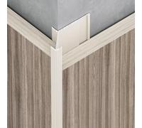 Coayuou Profilé d'angle en aluminium pour panneaux muraux, profilé de joint pour carrelage de 8,5 à 12,5 mm, 100 cm x 3 pièces, profilé d'encastrement en forme de V pour salle de bain, cuisine et