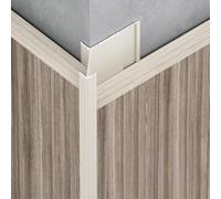 Coayuou Profilé d'angle en aluminium pour panneaux muraux, profilé de joint pour carrelage de 8,5 à 12,5 mm, 100 cm x 3 pièces, profilé d'encastrement en forme de V pour salle de bain, cuisine et