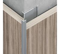 Coayuou Profilé d'angle en aluminium pour panneaux muraux, profilé de joint pour carrelage de 8,5 à 12,5 mm, 100 cm x 3 pièces, profilé d'encastrement en forme de V pour salle de bain, cuisine et