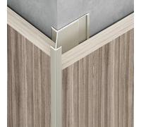 Coayuou Profilé d'angle en aluminium pour panneaux muraux, profilé de joint pour carrelage de 8,5 à 12,5 mm, 100 cm x 3 pièces, profilé d'encastrement en forme de V pour salle de bain, cuisine et