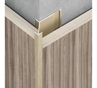 Coayuou Profilé d'angle en aluminium pour panneaux muraux, profilé de joint pour carrelage de 8,5 à 12,5 mm, 100 cm x 3 pièces, profilé d'encastrement en forme de V pour salle de bain, cuisine et