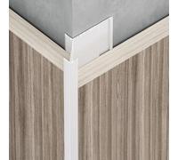 Coayuou Profilé d'angle en aluminium pour panneaux muraux, profilés de joints pour carrelage de 8,5 à 12,5 mm, 100 cm x 3 pièces, profilé d'encastrement en forme de V pour salle de bain, cuisine et