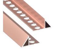 Coayuou Profilé De Finition Aluminium Pour Carrelage 8/10/12,5 Mm Baguette Carrelage Lot De 2 X 100 Cm, Protection D’Angle Anti-choc Pour Cuisine Et Salle De Bain(Rose,10mm)