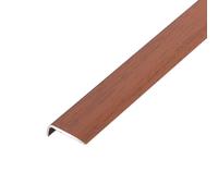 Coayuou Profilé De Finition D’Angle en Alliage D’Aluminium Effet Bois, 90 Cm X 3 Pièces, Baguette De Protection des Bords Étanche À 90°, pour Carrelage, Sol(Teak,2.8 * 1.2cm)