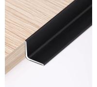 Coayuou Profilé De Finition D’Angle en Aluminium 100 Cm* 3 Pièces Barre De Seuil Et De Finition De Sol Cornière De Protection Murale Our Protection des Coins, Escaliers Et Couloirs(Black,20mm)