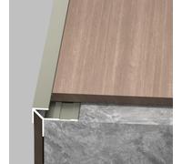 Coayuou Profilé de finition de carrelage en aluminium en forme de V - Profilé d'angle - 3,5-18,5 mm - 100 cm x 3 pièces - Imperméable et résistant aux chocs - Pour cuisine, salle de bain et balcon