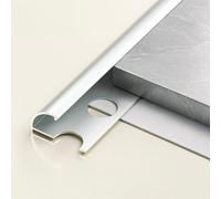 Coayuou Profilé De Finition en Aluminium pour Panneaux Muraux Et Carrelage, Angle Extérieur Arrondi, Embout De Finition 10/12 Mm, 100 Cm X 2 Pièces, pour Usage Domestique(Diamond White,12mm)