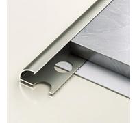 Coayuou Profilé De Finition en Aluminium pour Panneaux Muraux Et Carrelage, Angle Extérieur Arrondi, Embout De Finition 10/12 Mm, 100 Cm X 2 Pièces, pour Usage Domestique(Gunmetal Grey,10mm)