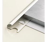 Coayuou Profilé De Finition en Aluminium pour Panneaux Muraux Et Carrelage, Angle Extérieur Arrondi, Embout De Finition 10/12 Mm, 100 Cm X 2 Pièces, pour Usage Domestique(Pearl White,10mm)
