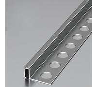 Coayuou Profilé De Finition Pour Carrelage En Aluminium, 122 Cm X 2 Pièces, Protection De Bord Pour Carreaux 6 À 12 Mm, Baguette De Finition À Bord Carré Élégant(Gray,12mm)