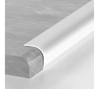 Coayuou Profilé De Protection D’Angle en Aluminium 100 Cm - Lot De 3 Baguette De Finition pour Carrelage Et Sols, Cornière De Protection pour Bordures De Mur Et De Sol(White,30mm)