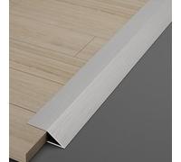 Coayuou Profilé de transition au sol - 100 cm x 2 pièces - Profilé de compensation en aluminium - Seuil de porte pour stratifié - Large avec réglage de la hauteur et protection des bords (argent