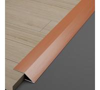 Coayuou Profilé de transition au sol - 100 cm x 2 pièces - Profilé de compensation en aluminium - Seuil de porte pour stratifié - Large avec réglage de la hauteur et protection des bords (or rose