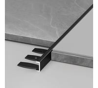 Coayuou Profile Finition en C Flexible Barre D'écartement Aluminium 90cm* 3 Pièces Profilé De Bordure Robuste Et Élégante, pour Un Fini Parfait sur Les Coins De Vos Murs(Option 1,12mm)