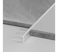 Coayuou Profile Finition en C Flexible Barre D'écartement Aluminium 90cm* 3 Pièces Profilé De Bordure Robuste Et Élégante, pour Un Fini Parfait sur Les Coins De Vos Murs(Option 11,9mm)