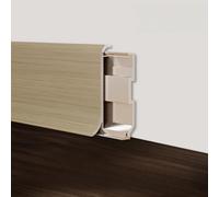 Coayuou Protecteur De Plinthe en Aluminium Aspect Bois, Lot De 2 × 125 Cm, Moulure De Protection Murale Facile À Installer pour Chambres Et Couloirs(Rosewood)