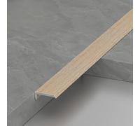 Coayuou Protection D’Angle Autocollante 90 Cm* 3 Pièces, Profilé De Finition en Aluminium Effet Bois en Forme L, Bordure De Sol pour Zones À Fort Passage, Maison(Style 4,30 * 20mm)