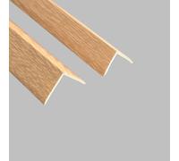 Coayuou Protège-Arêtes De Carrelage en PVC Aspect Bois Cornière De Protection D’Angle 90 Cm X 3 Pièces Protection des Bords De Sol Contre L’Eau Et Les Taches(D-19,20mm)