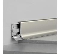 Coayuou Protège-plinthe en Alliage D’Aluminium Anodisé 2 Pièces* 125 Cm Profil De Finition Et De Protection pour Bas De Mur Et Plinthes Baguette De Protection des Bords De Sol(Champagne,8cm)