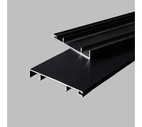 Coayuou Protège Plinthe en Aluminium Anodisé 125 Cm - Lot De 2, Durable Et Décoratif, Protection De Sol Facile À Installer pour Parquets Et Sols Stratifiés(Style 1,6cm)