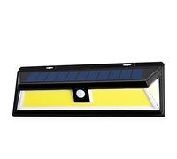 COB Lampe à induction du corps humain 10W Éclairage Petit réverbère solaire Trois côtés applique murale IP65 Lumière étanche pour éclairage extérieur Garage