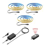 COB-LED bande JOR 100.0cm plat blanc chaud 32,07W chaque 1079lm 3er set in