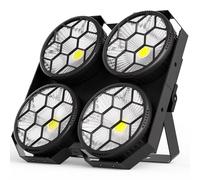 COB LED Par 4x100W Lumière scène Blanc Froid/Chaud LED Projecteur 25+30 Lichteffekte Stroboscopique DMX512 maître-esclave lumière de fête pour Fête Théâtre Éclairage Architectural Extérieur