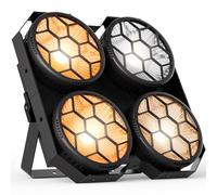 COB LED Par Lumière de Scène 400W, Projecteur d'Audience 2 en 1 Blanc Froid/Chaud Eclairage Scene COB Effets avec Strobe DMX512 Contrôle Sonore pour Théâtre Noël Fête Disco