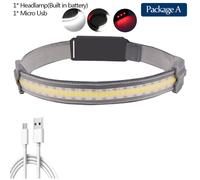 Cob Smd2835 Phare Led Batterie Intégrée Lampe De Phare Rechargeable Lampe Étanche Blanc Et Rouge Pour Le Travail De Camping