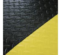 COBA Europe Tapis de lieu de travail Orthomat® Safety Diamond COBA DAF010705C noir/jaune 1200 mm x 1200 mm x 9 mm