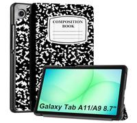 CoBak Coque pour Samsung Galaxy Tab A11 2025/A9 2023 8,7",Cahier Noir
