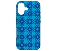 Cobalt Dark Blue Stars Square Mediterranean Turkish Pattern Coque pour iPhone 17