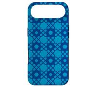Cobalt Dark Blue Stars Square Mediterranean Turkish Pattern Coque pour iPhone Air
