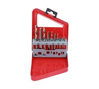 Cobalt Screw Extractor Drill Bit Set | Left Hand Spiral Design for Damaged Bolts/Studs/Hex Screws | 5 - Piece British System Bolt Removers with Metal Storage Box (Red iron box)