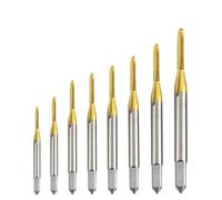 Cobalt Screw Thread Tap Drill Bit 3mm Shank M35 Straight Flute M0.8-M1.9 5Pcs(Color:M1x0.25)