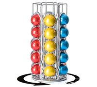 COBB INDUSTRIES® - Arès CH0032 - Porte Capsules Distributeur Présentoir Rotatif Tournant pour 30 capsules Nespresso Vertuo Acier chromé kapselhalter