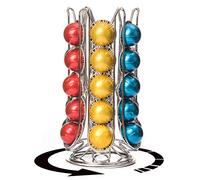 COBB INDUSTRIES® - Héphaïstos CH0025 - Porte Capsules Distributeur Présentoir Rotatif Tournant Compatible pour 30 capsules Nespresso Vertuo Acier chromé