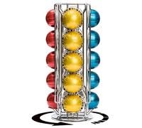 COBB INDUSTRIES® - Héra CH0023 - Porte Capsules Distributeur Présentoir Rotatif Tournant pour 20 capsules Nespresso Vertuo Acier chromé