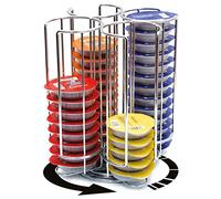 COBB INDUSTRIES® - Valéria CH0012 - Porte Capsules Distributeur Présentoir Rotatif pour 52 Capsules Tassimo Acier chromé