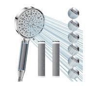 Cobbe Pommeau de douche avec filtre anti-calcaire pour eau dure, douchette à main avec 3 filtres en carbone, 3 types de jets, haute pression, élimine 99 % du chlore