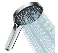 COBBE Pommeau de douche 131 mm 3 modes - Haute pression, économie d'eau, Noir/Chromé