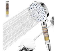 Cobbe Pommeau de douche avec filtre 20 étapes flexible 6+1 jets élimine le chlore et les métaux haute pression et économie d'eau finition chromée